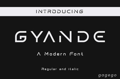 Gyande font modern Free Download