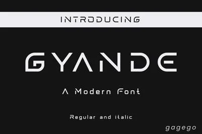 Gyande font modern