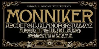 H74 Monniker Font