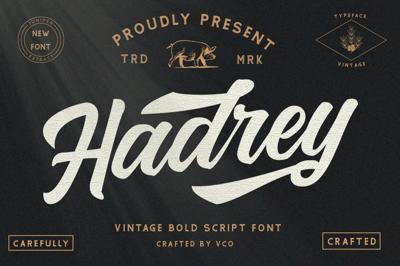 Hadrey - Vintage Bold Script Free Download