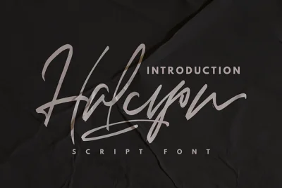 Halcy Script Font Font