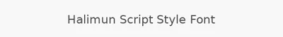 Halimun Script Style Font