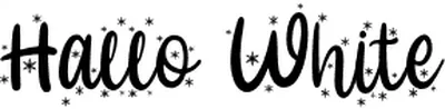 Hallo White Font