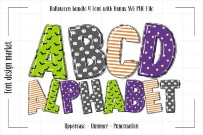 H Halloween Font Font
