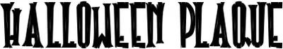 Halloween Plaque Font
