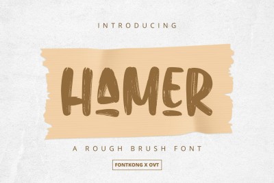 Hamer - Rough Brush Font