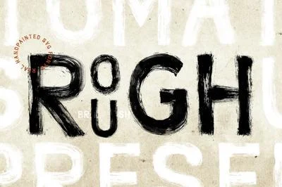 Handpainted Rough Brush SVG Fonts