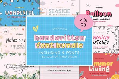 Handwritten Font Bundle - Vol 03 Free Download