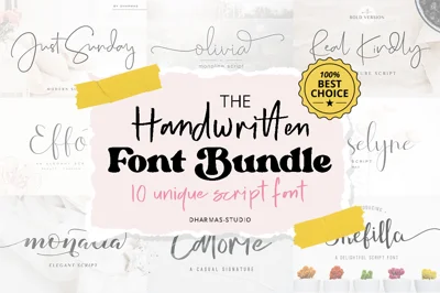 Handwritten Script Bundle - 90% OFF