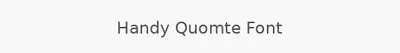 Handy Quomte Font