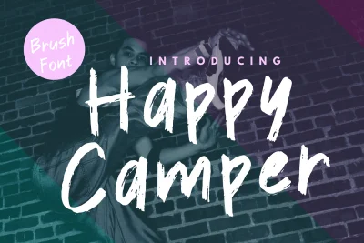 Happy Camper is a Brush Font