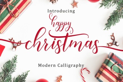 Happy Christmas Script Font