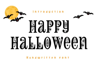 Happy H Halloween Font Font