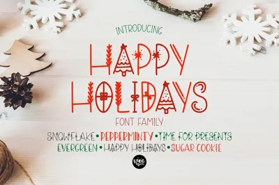 HAPPY HOLIDAYS Font Family Free Download