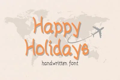 Happy Holidays Handwriting Font
