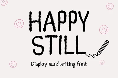 Happy still font