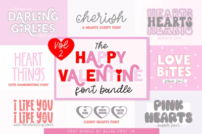 HAPPY VALENTINE Font Bundle V2