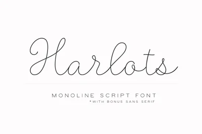 Harlots | Modern Script + Sans Font
