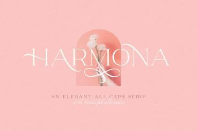 Harmona - Elegant All Caps Serif Font