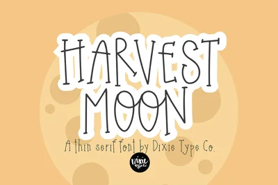 HARVEST MOON a Thin Serif Font