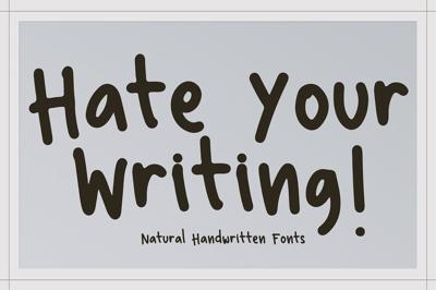 Hate Your Writing Fonts Free Download