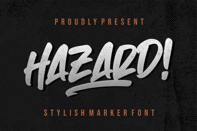 Hazard! STYLISH MARKER FONT Free Download