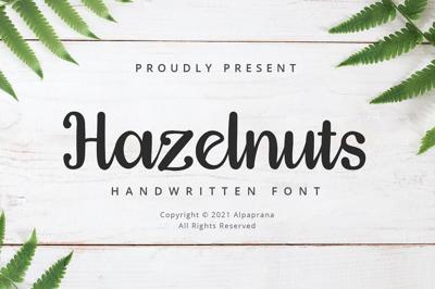 Hazelnuts - Handwritten Font Free Download