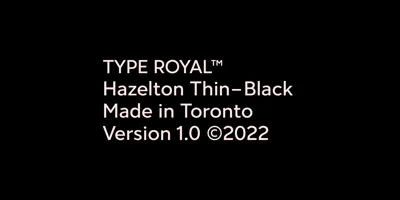 Hazelton Font