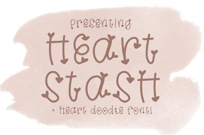 Heart Stash Font with Heart Doodles! Free Download