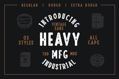 Heavy MFG - Vintage Sans Serif Fonts Free Download