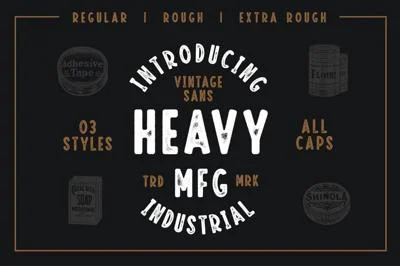 Heavy MFG - Vintage Sans Serif Fonts