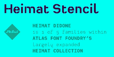 Heimat Stencil Font