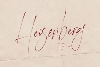 Heisenberg - Rough Signature Font