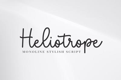 Heliotrope monoline stylish script Free Download