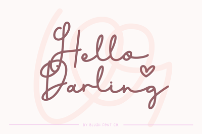 HELLO DARLING Signature Valentine Free Download