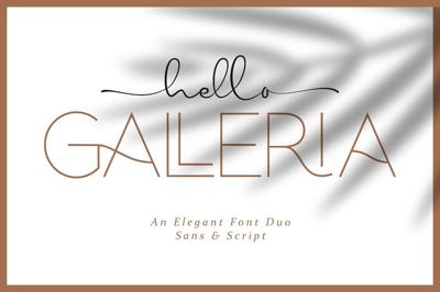 HELLO GALLERIA SANS & SCRIPT FONT DU Free Download