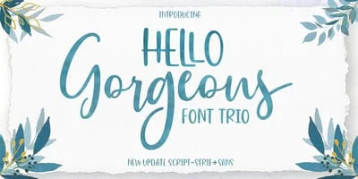Hello Gorgeous Font Trio