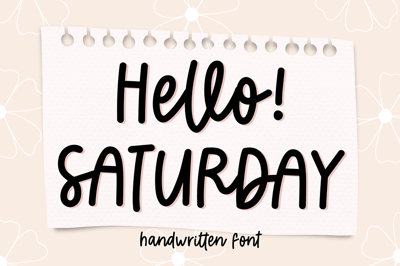 Hello Saturday handwritten font Free Download