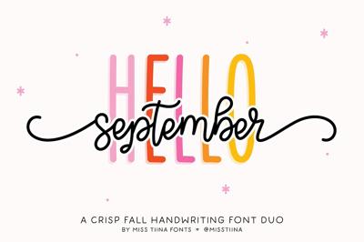 Hello September Font Duo Free Download