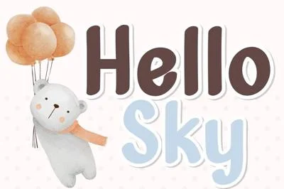 Hello Sky - Handwritting Font