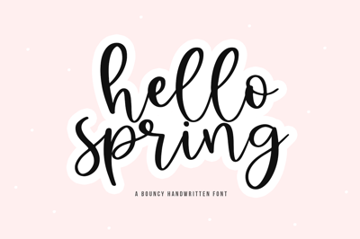 Hello Spring | Bouncy Script Font Free Download