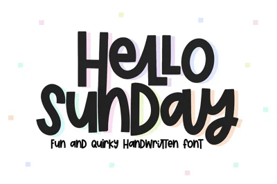 Hello Sunday | Fun Handwritten Font