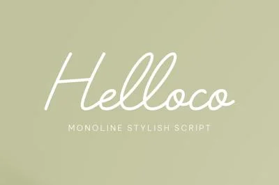 Helloco - Monoline stylish script