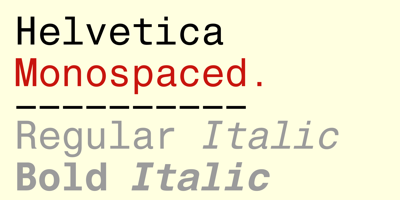 Helvetica Monospaced Free Download