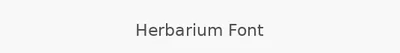Herbarium Font