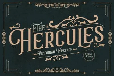 Hercules Victorian Typeface Font