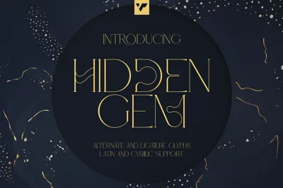 Hidden Gem Serif + Cyrillic and more Font