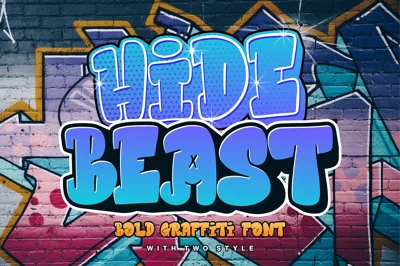 Hidebeast a Bold Graffiti Font