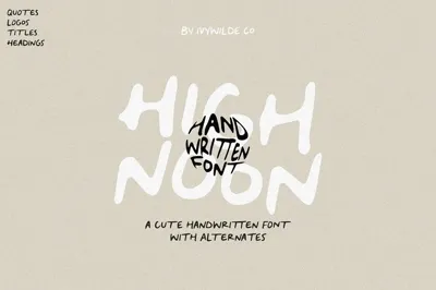 High Noon Cute Handwritten Font Free Download