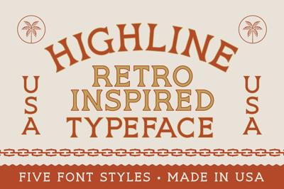 HIGHLINE Font | Vintage Font Free Download